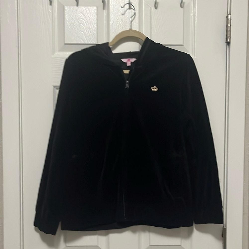 Juicy Coutore TrackSuit Black Y2K TrackSuit Velour Zip Up Hoodie